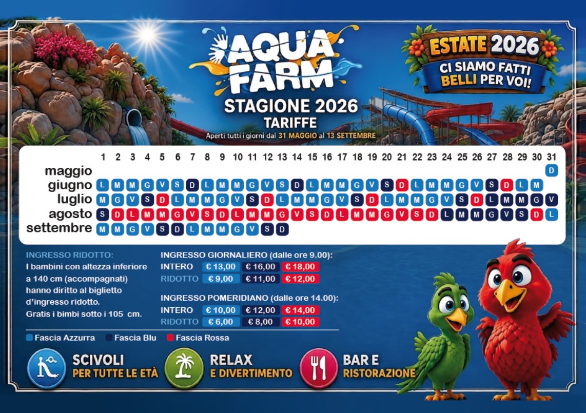 Tariffe Aquafarm 2026